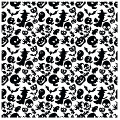 Pattern halloween black character