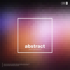 Blur nebular Mosaic Vector background black and red color. The elements are square shapes.