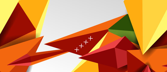 3d low poly abstract shape background vector illustration