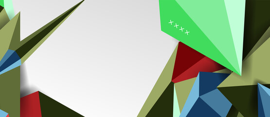 3d low poly abstract shape background vector illustration