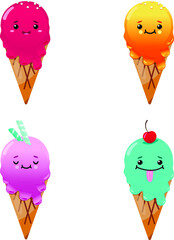 Delicious, funny ice cream cones