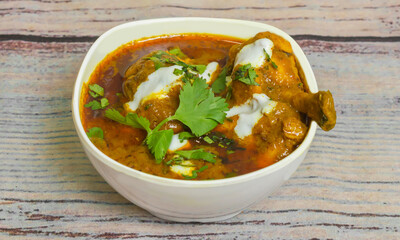 Tasty butter chicken curry dish from Indian cuisine.