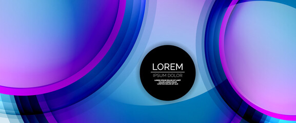 Circles and bubbles abstract background. Fluid liquid round shapes for web banner, app or poster