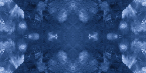 Seamless Denim Tie and Dye Texture. Watercolour 