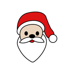 Christmas Santa Claus . Doodle icon. Vector illustration. 