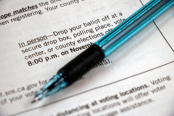 In Person Ballot Return Info with Pen