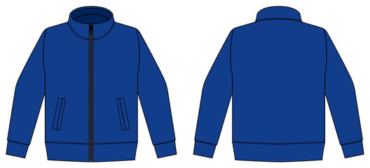 Casual jersey shirt (sports training wear ) vector illustration / blue © barks