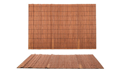 Mat for sushi isolated on white background