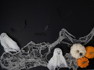 pumpkins and ghosts on the web