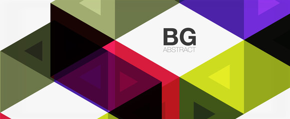 Fototapeta premium Mosaic triangle pattern abstract background for cover, banner, flyer and poster and other template