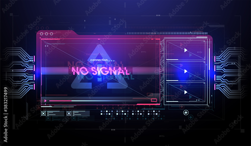 Aufkleber hud ui gui futuristic user interface screen element. high tech screen for video player, template for