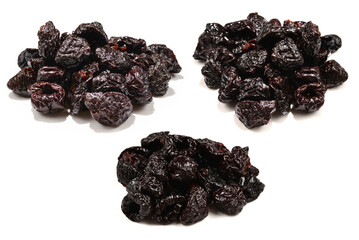 Dried plum isolated on white background
