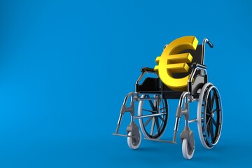 Euro currency with wheelchair