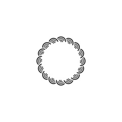 round frame for your text with background icon logo vector