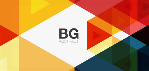 Mosaic triangle pattern abstract background for cover, banner, flyer and poster and other template