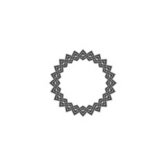 frame with ornament icon logo vector