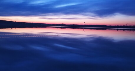 sunrise over the river