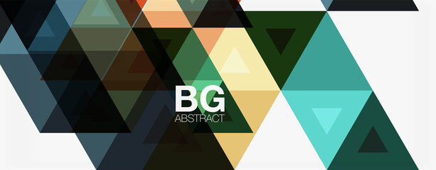 Mosaic triangle pattern abstract background for cover, banner, flyer and poster and other template