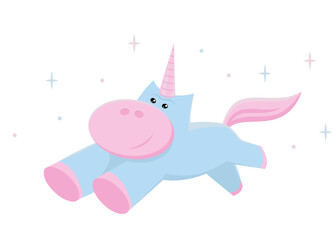 Unicorn vector. Cute illustration for print.