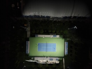 Aerial tennis court
