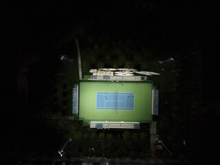 Aerial tennis court