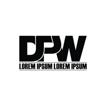 DPW letter monogram logo design vector