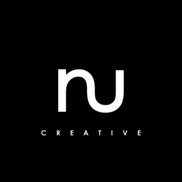 NU Letter Initial Logo Design Template Vector Illustration	
