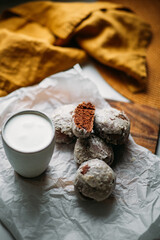 Traditional russian food pryanik or gingerbread cookies