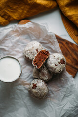 Traditional russian food pryanik or gingerbread cookies