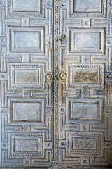 Close up background and surface of wall and floor tiles made of big granite rock stone