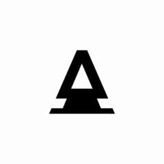 alphabet letter a icon logo vector