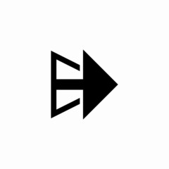 arrow icon vector h icon logo vector