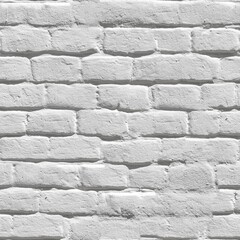 Unlimited endless seamless pattern of the white brick wall