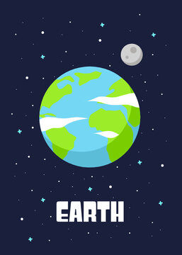 The Earth Planet design, Vector illustrations of the of the earth planets in cartoon style.