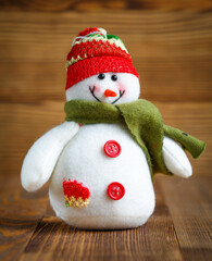 Christmas Doll : Snowman with hat and scarf for Christmas decoration.