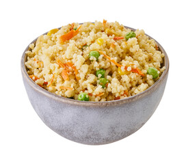 boiled couscous with clipping path