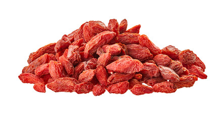 dried goji berries with clipping path