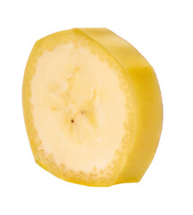 banana slice on a white isolated background