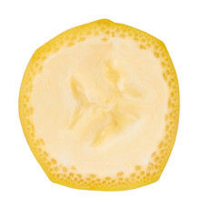 banana slice on a white isolated background
