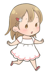 走ってる女の子