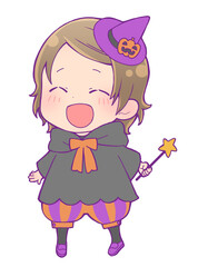 ハロウィン仮装の女の子_魔女