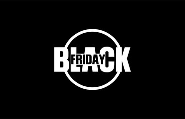 BLACK FRIDAY MODERN SIMPLE TYPOGRAPHY VECTOR