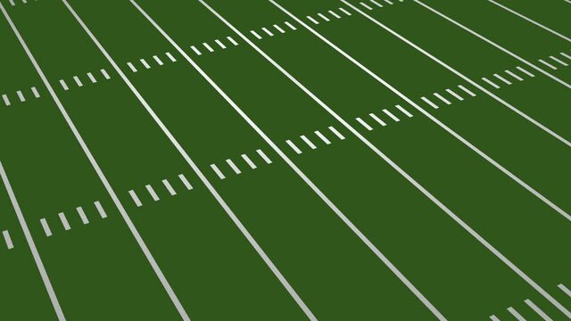 looping American football field background - 3d animation illustration