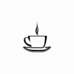 cup of coffee icon logo vector