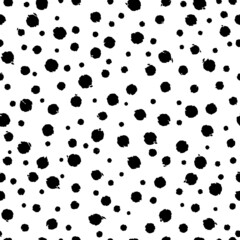 Fototapeta premium Cheetah skin seamless pattern design. Cheetah dots vector illustration background. Wildlife fur skin design illustration for print, web, home decor, fashion, surface, graphic design