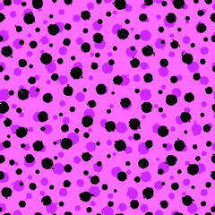 Obraz premium Cheetah skin seamless pattern design. Cheetah dots vector illustration background. Wildlife fur skin design illustration for print, web, home decor, fashion, surface, graphic design