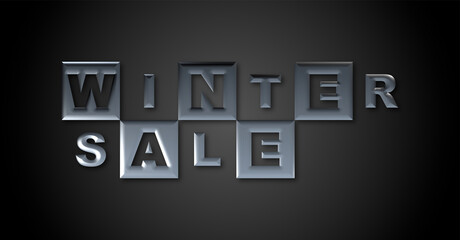 Winter Sale con sfondi colorati
