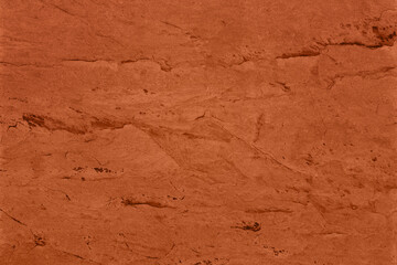 Saturated dark orange brown colored low contrast Concrete textured background with roughness and irregularities. 2021, 2022 color trend. - obrazy, fototapety, plakaty