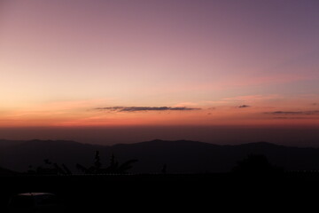 sunset over the mountains