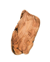 Wooden cutting board, handmade wood cutting board isolated on white background.